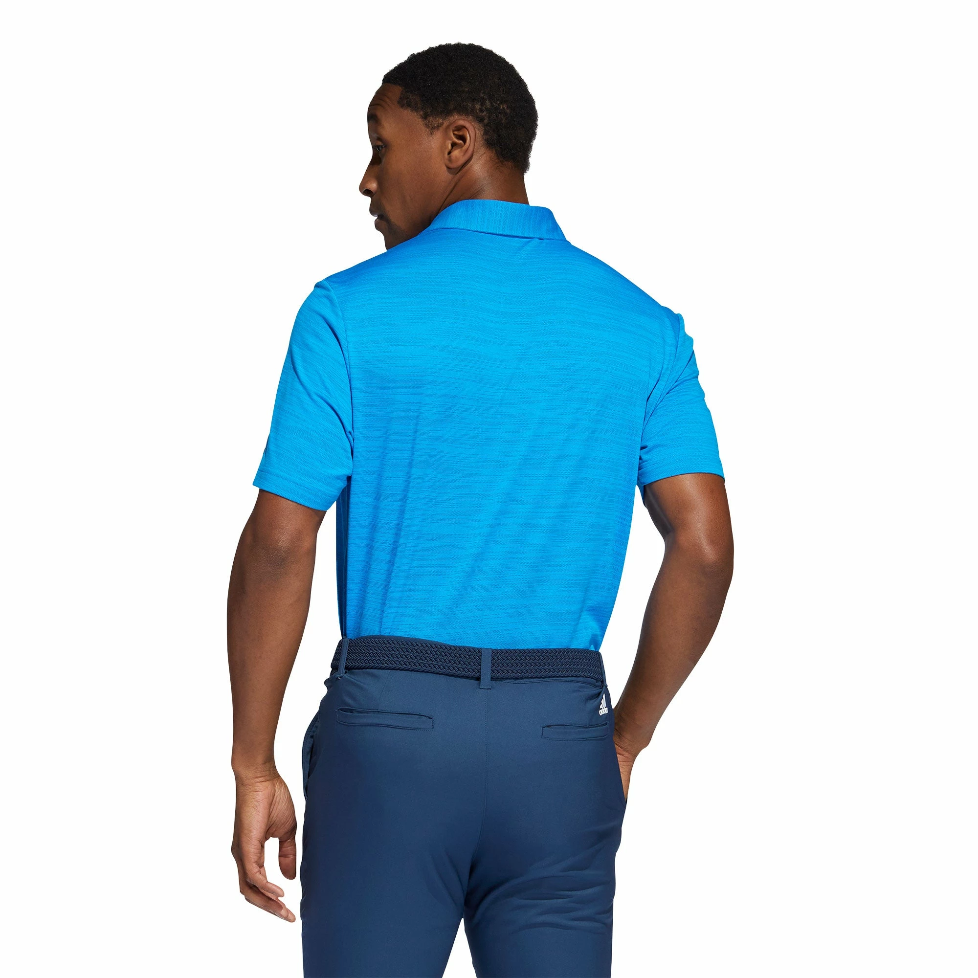 Adidas Golf Adidas Space-Dyed Striped Mens Golf Polo 4 Adidas Golf Adidas Space-Dyed Striped Mens Golf Polo - Image 2