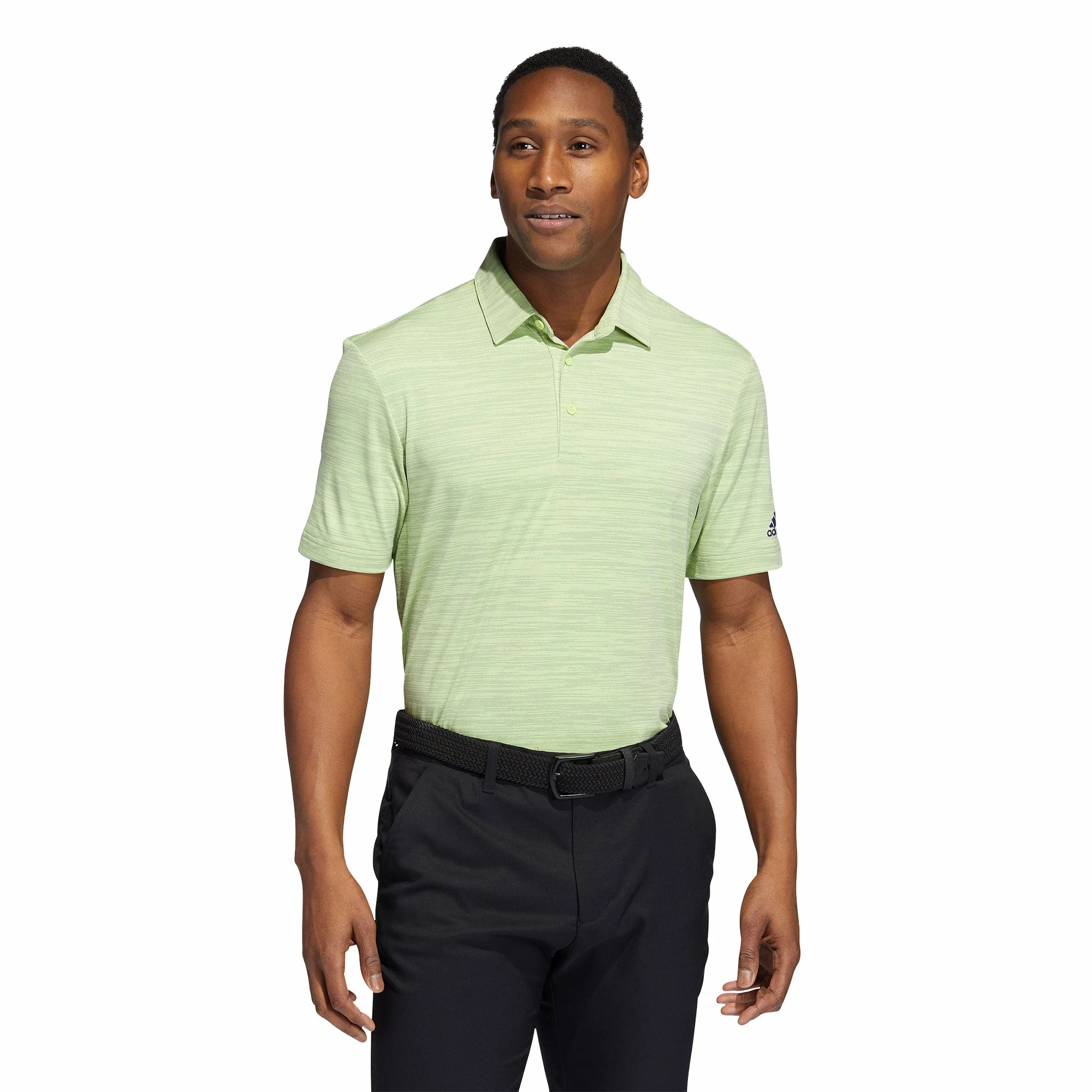 Adidas Golf Adidas Space-Dyed Striped Mens Golf Polo 7 Adidas Golf Adidas Space-Dyed Striped Mens Golf Polo - Image 5