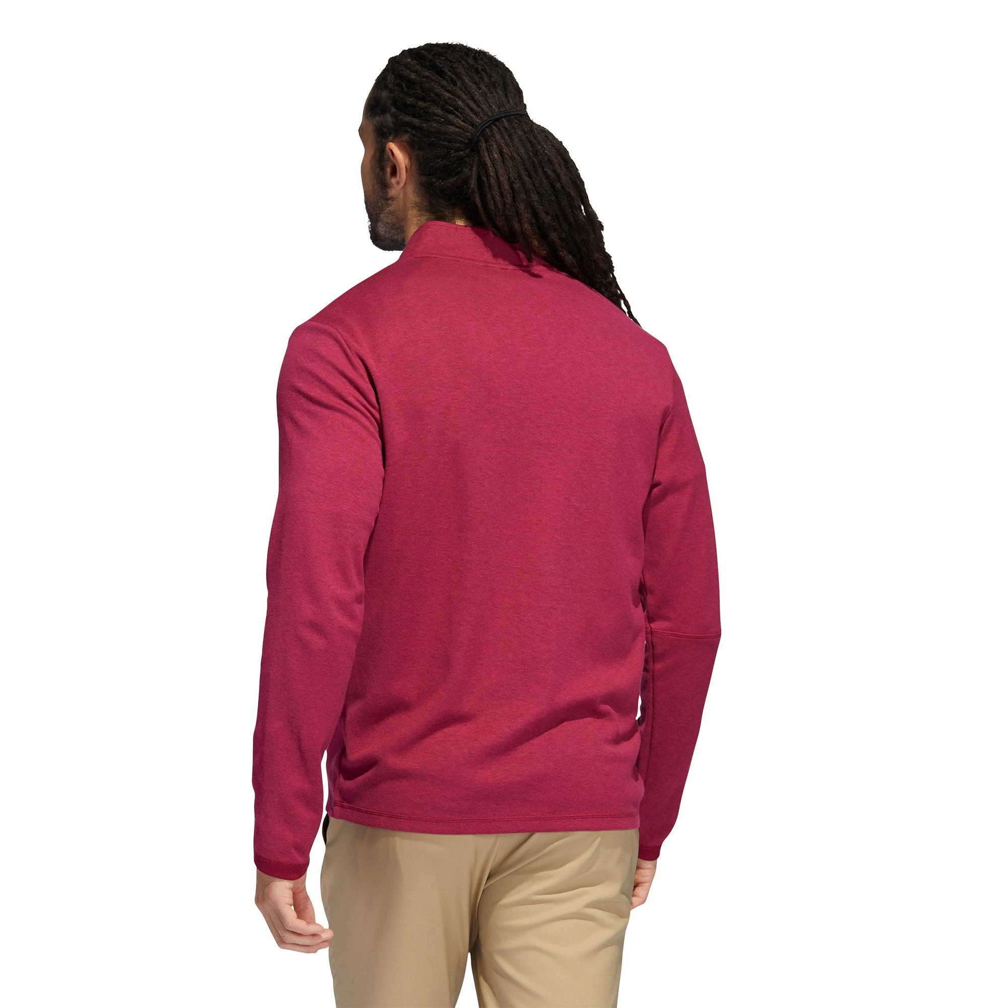 Adidas Golf Adidas Three Stripes Legacy Burgundy Mens Golf 1/4 Zip 4 Adidas Golf Adidas Three Stripes Legacy Burgundy Mens Golf 1/4 Zip - Image 2