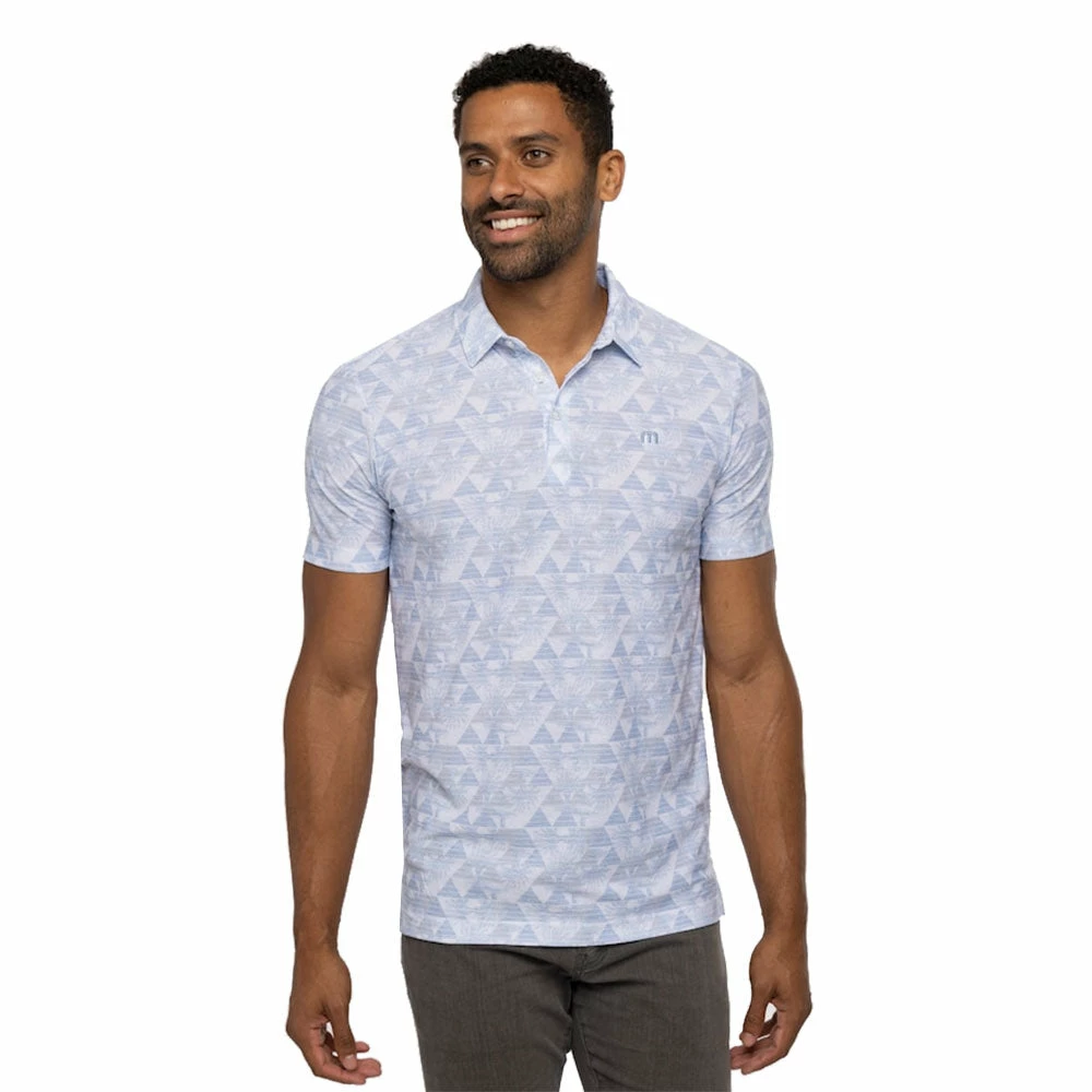 TravisMathew At Home White Mens Golf Polo 3 TravisMathew At Home White Mens Golf Polo