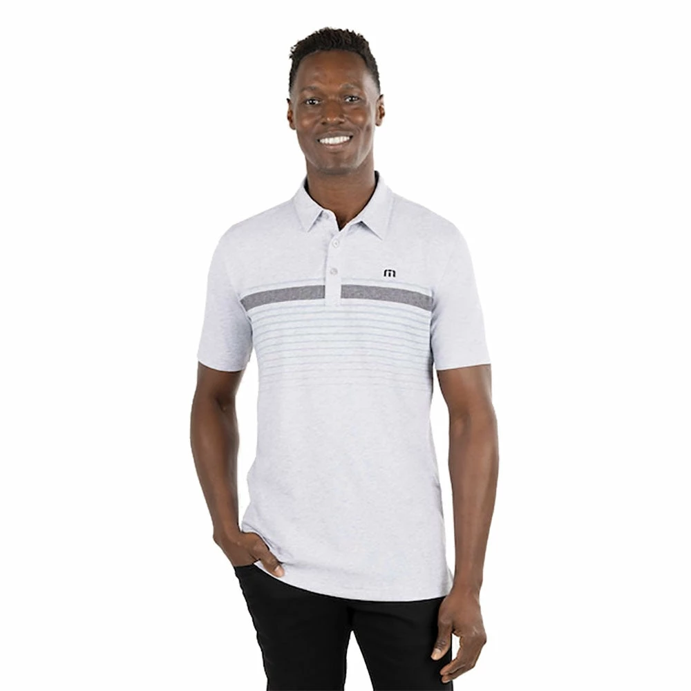 TravisMathew Wildwood Heather Light Grey Mens Golf Polo 3 TravisMathew Wildwood Heather Light Grey Mens Golf Polo