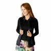 Sofibella Crushed Velvet Womens Golf Vest -Golf Clubs Sales Store 28020 BLACK