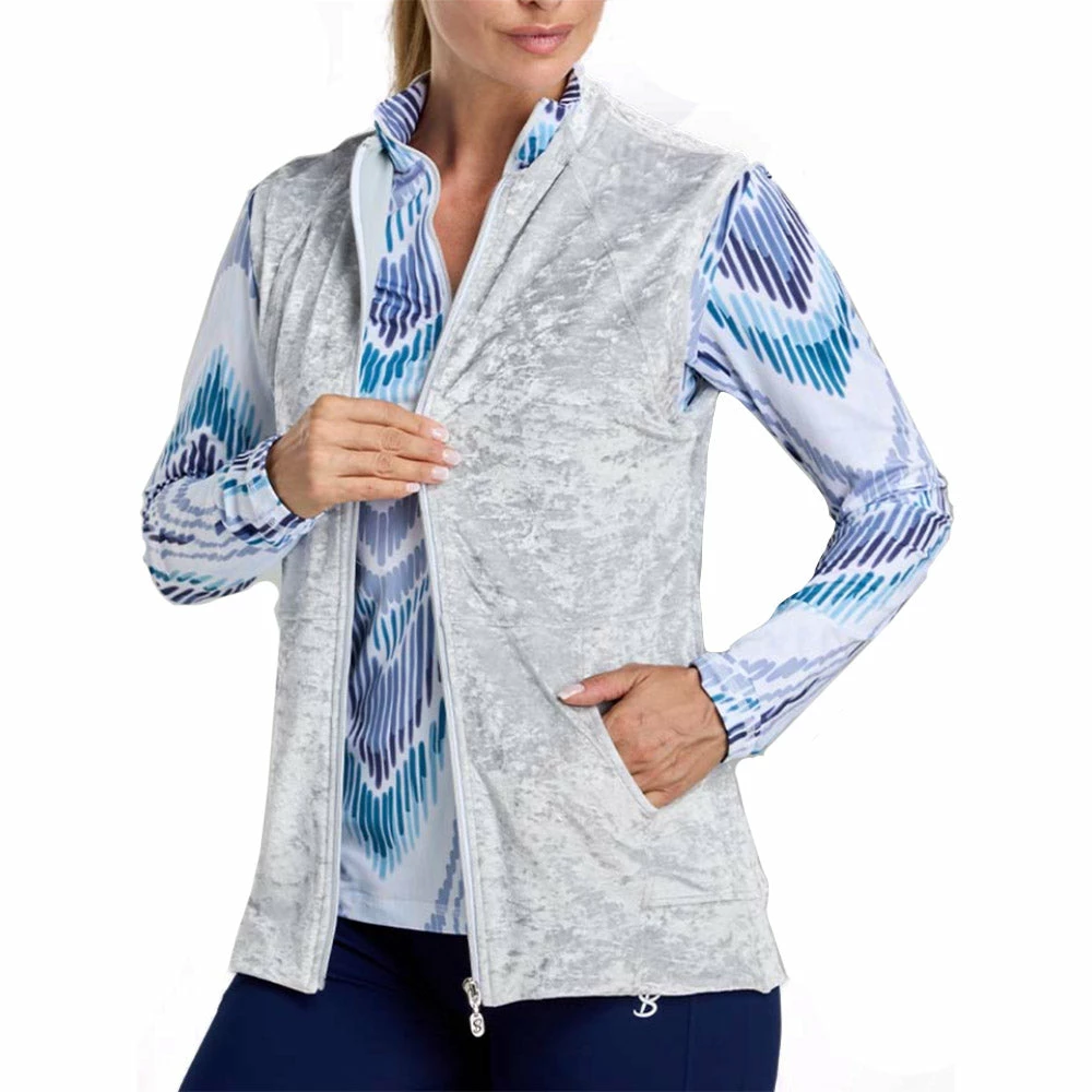 Sofibella Crushed Velvet Womens Golf Vest 4 Sofibella Crushed Velvet Womens Golf Vest - Image 2