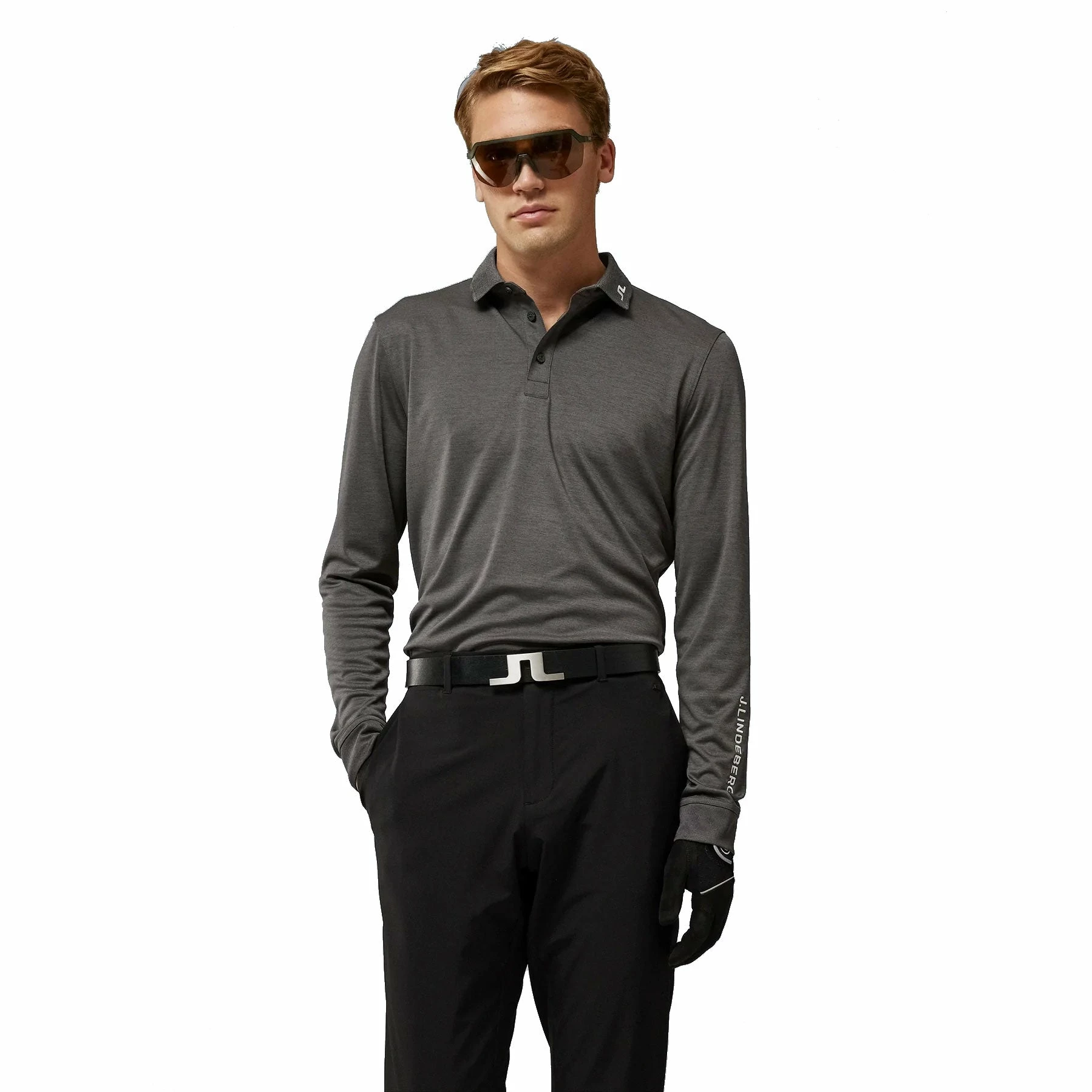 J.Lindeberg J. Lindeberg Tour Tech Mens Long Sleeve Golf Polo 6 J.Lindeberg J. Lindeberg Tour Tech Mens Long Sleeve Golf Polo - Image 4