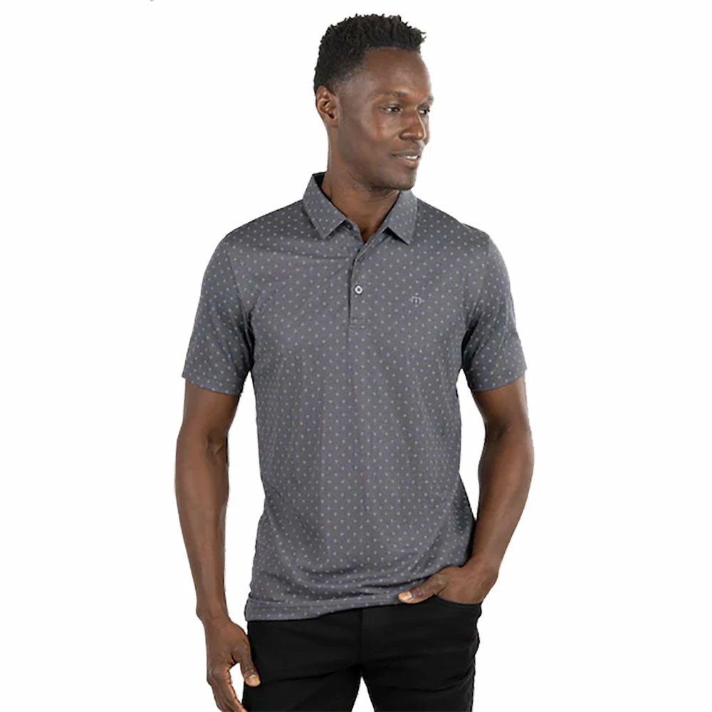 TravisMathew Eagle Peak Heather Dark Grey Mens Golf Polo 3 TravisMathew Eagle Peak Heather Dark Grey Mens Golf Polo
