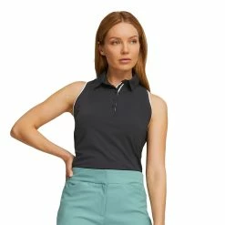 PUMA Golf Puma Mattr Peak Sleeveless Womens Golf Polo -Golf Clubs Sales Store 31109 PUMABLACK02 084084e1 1bbd 40d4 abf0 f091777fba59