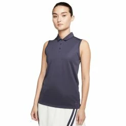 Nike Golf Nike Dri Fit Solid Womens Sleeveless Golf Polo -Golf Clubs Sales Store 884873 015GRIDIRON