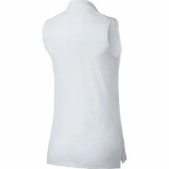 Nike Golf Nike Dri Fit Solid Womens Sleeveless Golf Polo -Golf Clubs Sales Store 884873 100WHITE 1