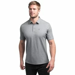 TravisMathew Classy Mens Golf Polo 28 TravisMathew Classy Mens Golf Polo -Golf Clubs Sales Store CLASSY HEATHERGREY
