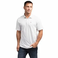 TravisMathew Classy Mens Golf Polo 29 TravisMathew Classy Mens Golf Polo -Golf Clubs Sales Store CLASSY HEATHERWHITE