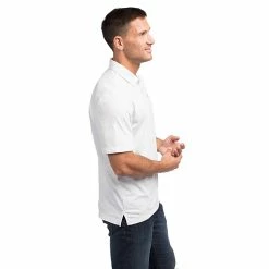 TravisMathew Classy Mens Golf Polo 30 TravisMathew Classy Mens Golf Polo -Golf Clubs Sales Store CLASSY HEATHERWHITE 1