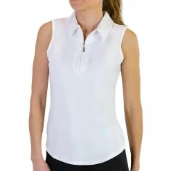 JoFit Jacquard Sleeveless Womens Golf Polo -Golf Clubs Sales Store UT122 WHTWHITE