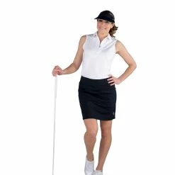 JoFit Jacquard Sleeveless Womens Golf Polo -Golf Clubs Sales Store UT122 WHTWHITE 1