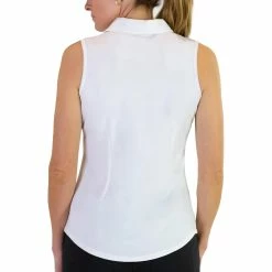JoFit Jacquard Sleeveless Womens Golf Polo -Golf Clubs Sales Store UT122 WHTWHITE 2